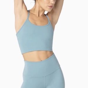 Beyond Yoga Slim Racerback Crop Tank Baby Blue